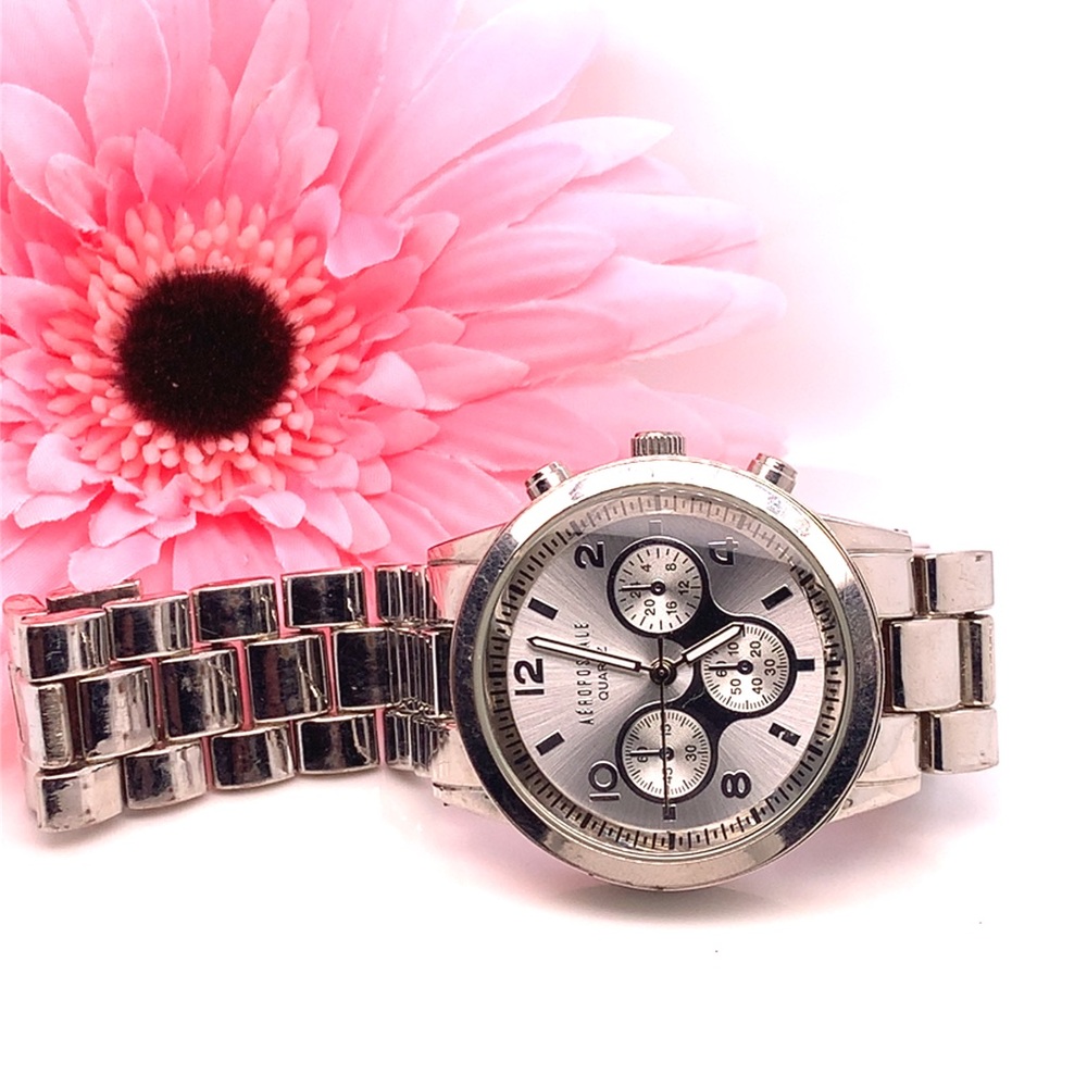 Aeropostale Silver Tone Chronograph Watch